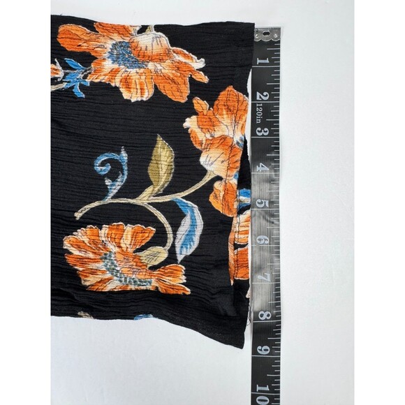 Patrons of Peace Kimono Cardigan Duster Medium Black Floral Boho Lightweight - Picture 11 of 13